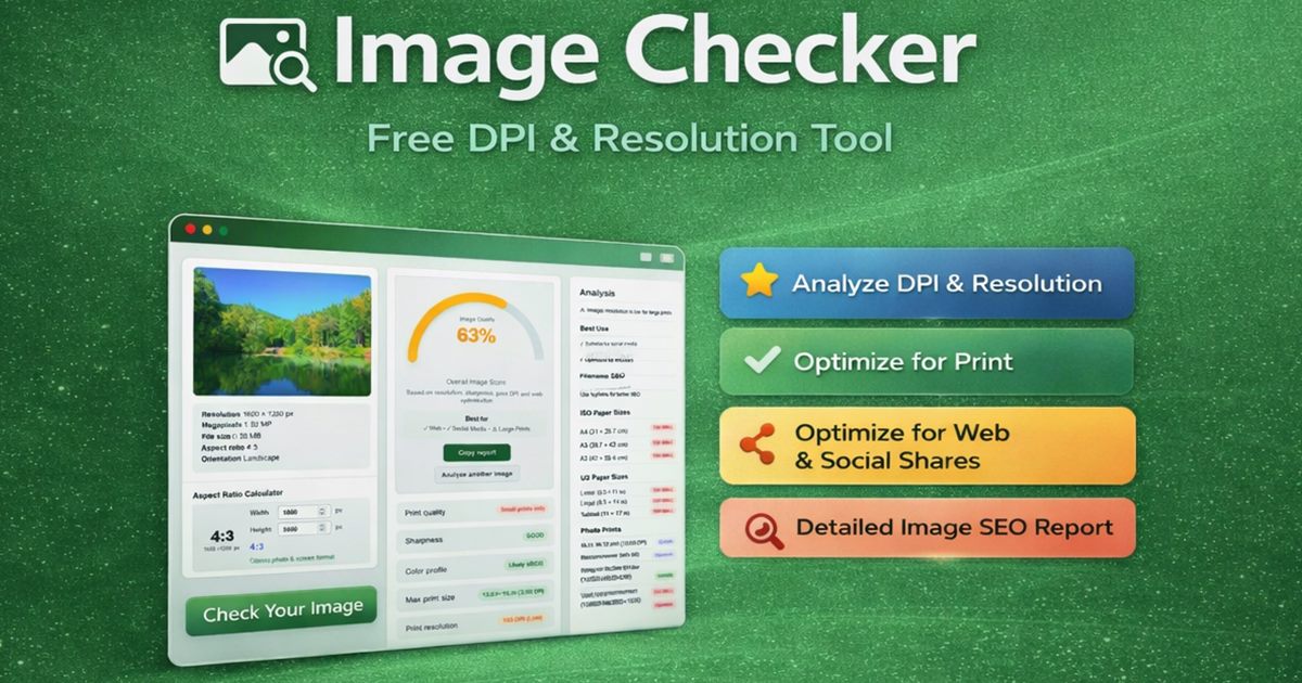 Image Resolution Checker - Check Pixels, Size and Print Readiness